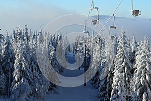 PancÃ­Å™, Winter Lanscape, Å umava Mountains, Eisenstein, Czech Republic